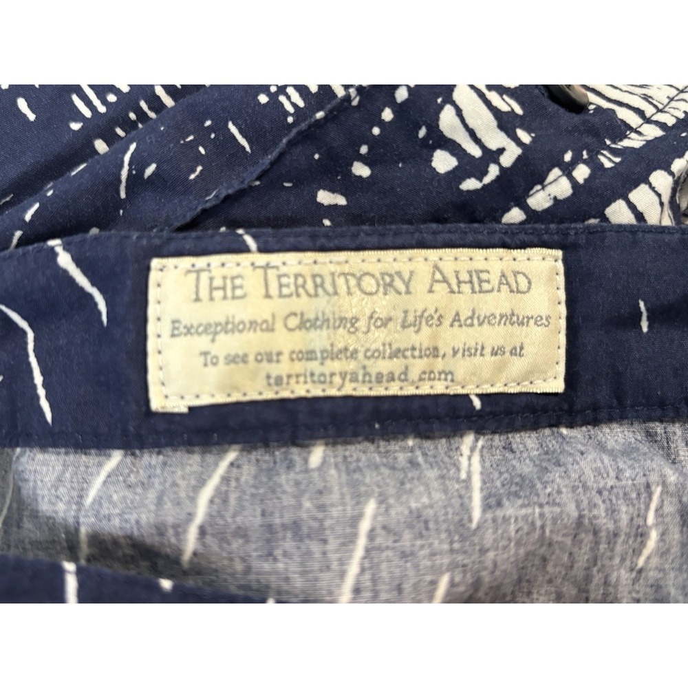 Territory Ahead Hawaiian Shirt Mens 2XL Tall Tropical Palm Canoe Aloha Cotton - Picture 4 of 6